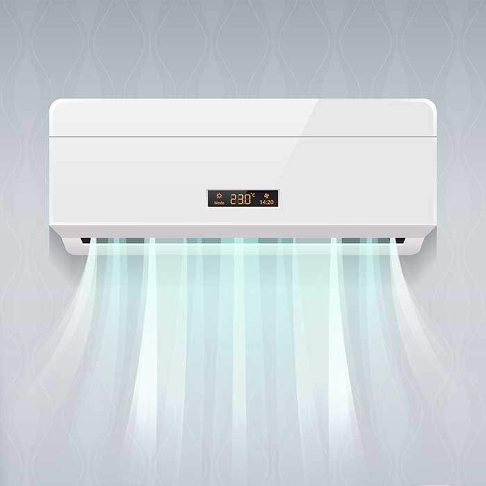 AC technician at work